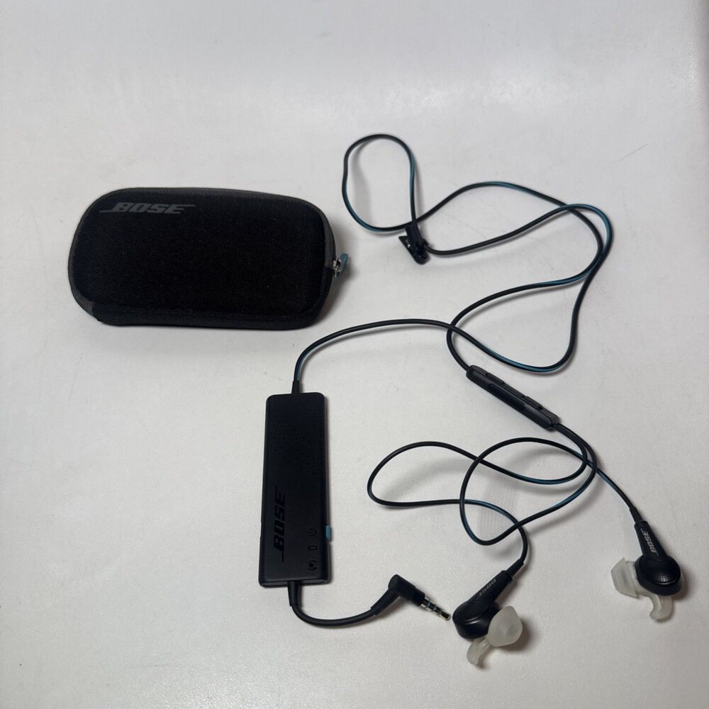Bose QuietComfort 20i QC20i Noise Cancelling Earbuds Headphones Black
